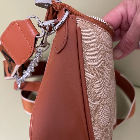 Coach Beige and Pink Cherry Pattern Bag - Picture 4 of 6